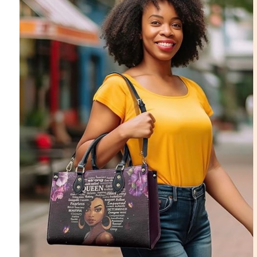 Floral Black Tote Bag #28